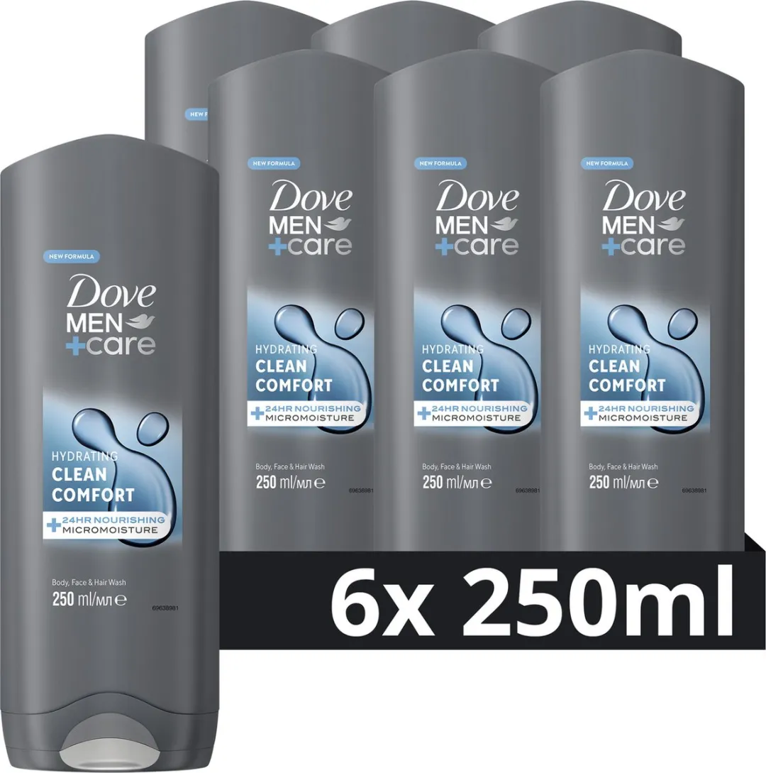 Dove Men+Care 3-in-1 Douchegel Clean Comfort - 6x250ml