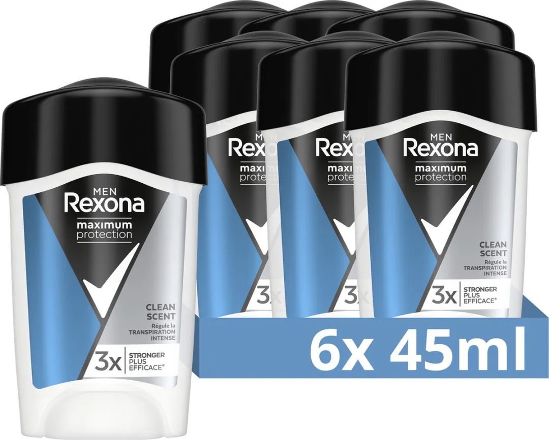 Rexona Men Maximum Protection Anti-Transpirant Crème Stick - 6x45ml