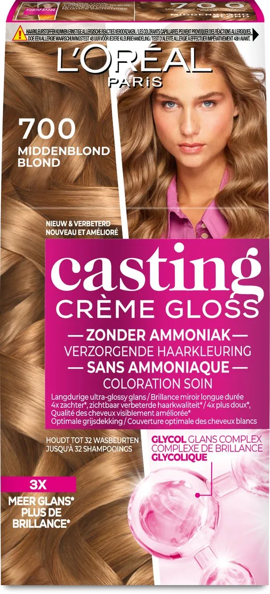L'Oréal Paris Casting Crème Gloss 700 Middenblond - Semi-permanente haarkleuring 1030ml