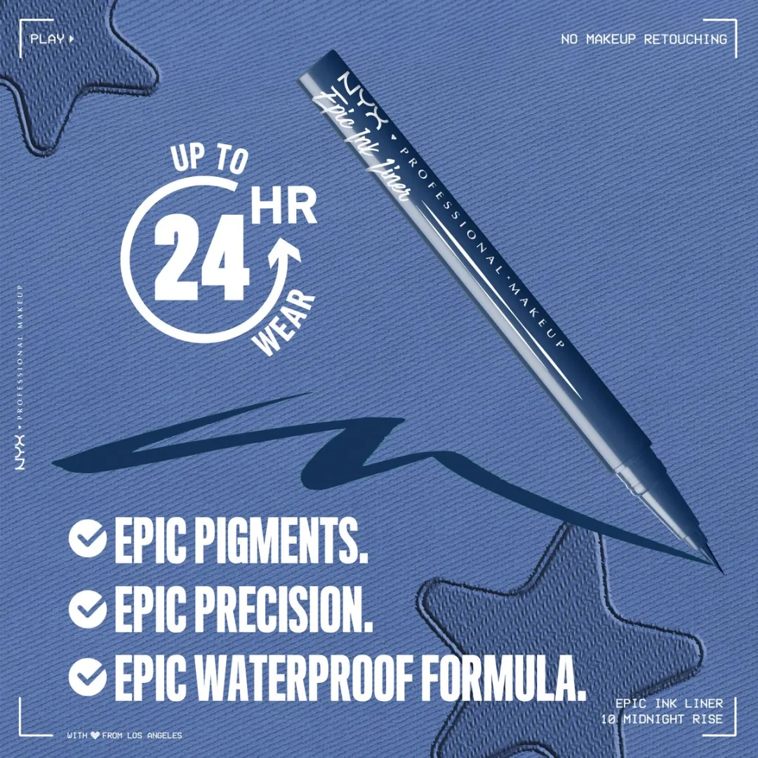 NYX Professional Makeup Epic Ink Liner Matte - Vintage Baby 10 Midnight Shimmer