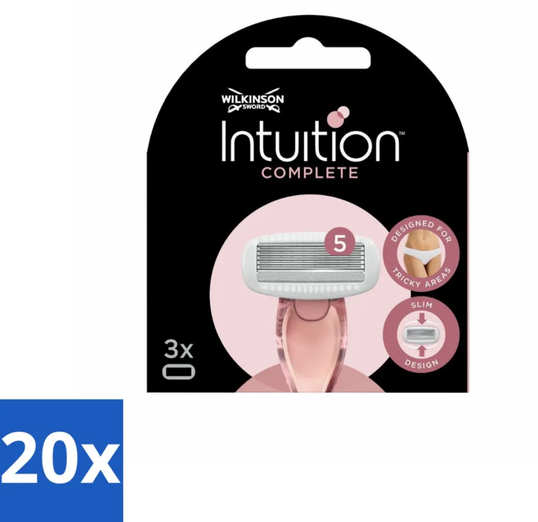 Wilkinson Sword Intuition Complete Navulmesjes 20 Stuks - 5 Bladen Roze