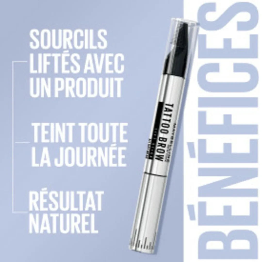 Maybelline Tattoo Brow Lift Stick 02 Soft Brown - 3 Stuks