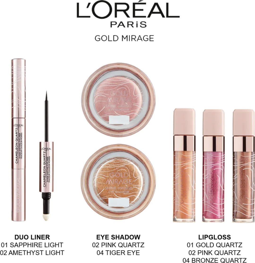 L'Oréal Paris Gold Mirage Duo Liquid Eyeliner 02 Amethyst Light - Paars