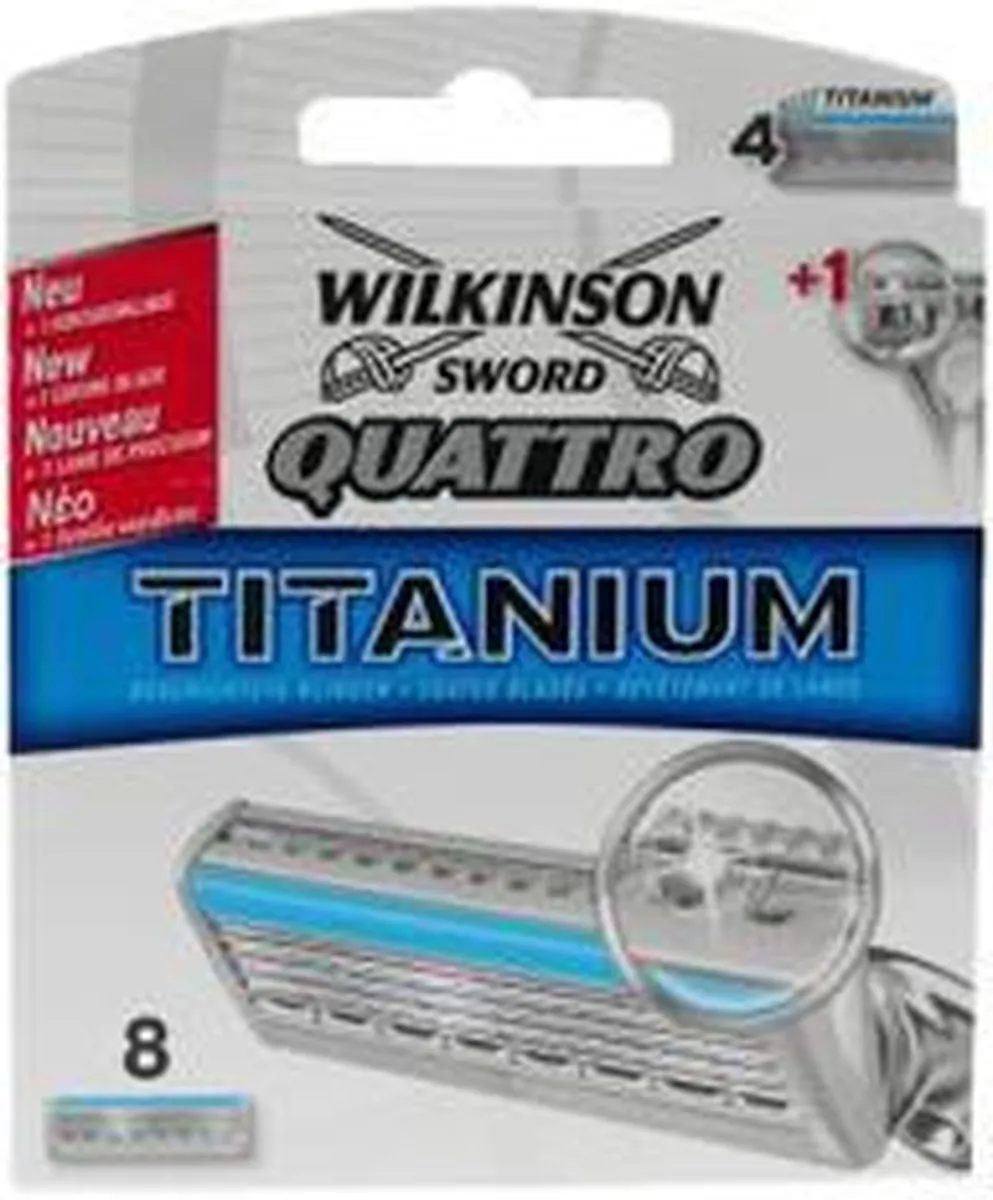 Wilkinson Sword Quattro Titanium Mesjes - 8 Stuks
