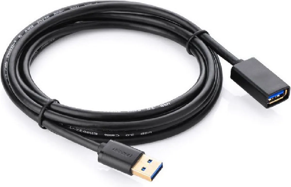 Ugreen USB 3.0 Verlengkabel 3m - Zwart