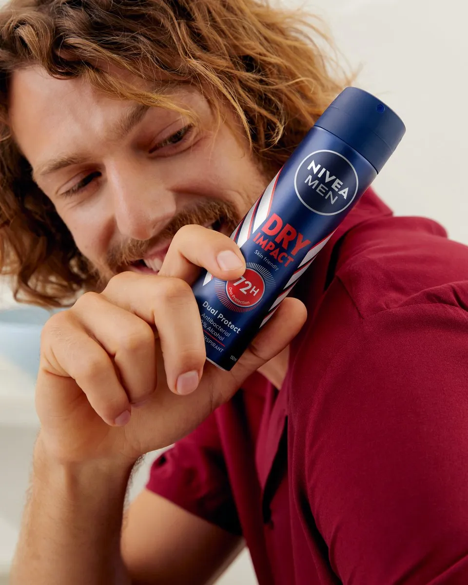 NIVEA MEN Dry Impact Deodorant Spray 150ml - 3 Stuks - afbeelding 6 van 6