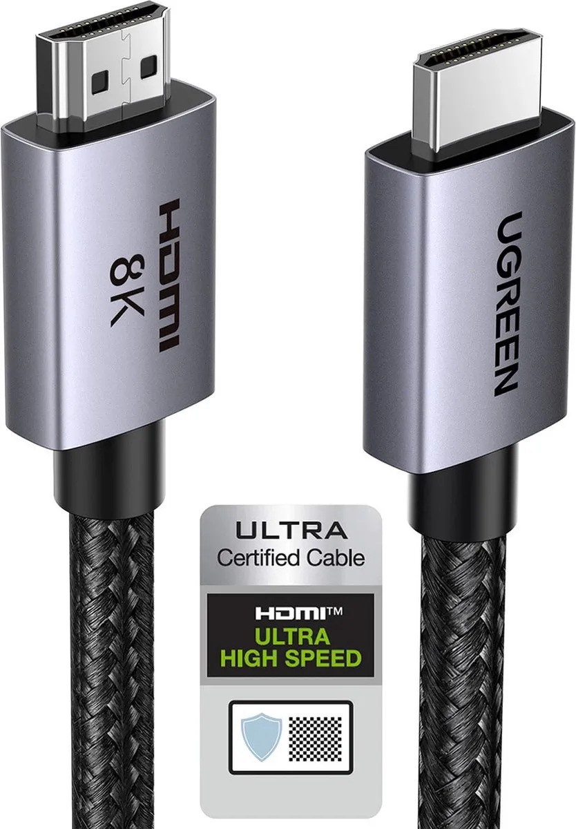 Ugreen HD171-kabel HDMI 2.1 8K - 1m - Grijs