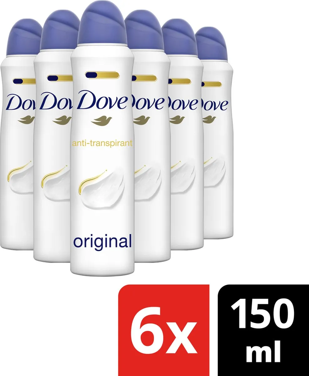Dove Original Anti-transpirant Spray 150ml - 6 Stuks