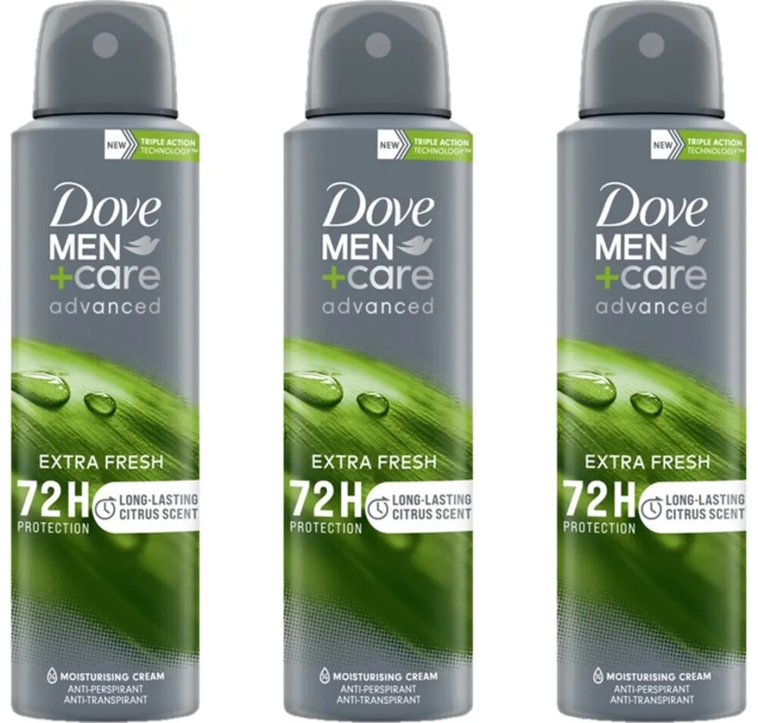 Dove Men+Care Deo Spray 72H Extra Fresh 3x150ml