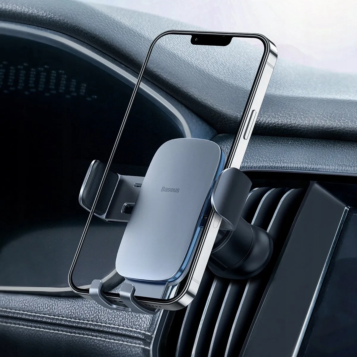 Baseus Autohouder Ventilatierooster USB-C - Grijs