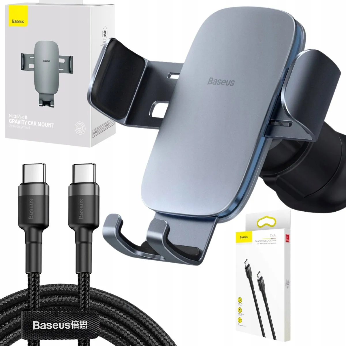Baseus Autohouder Ventilatierooster USB-C