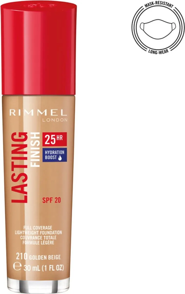 Rimmel London Lasting Finish Foundation 210 Golden Beige - 30ml