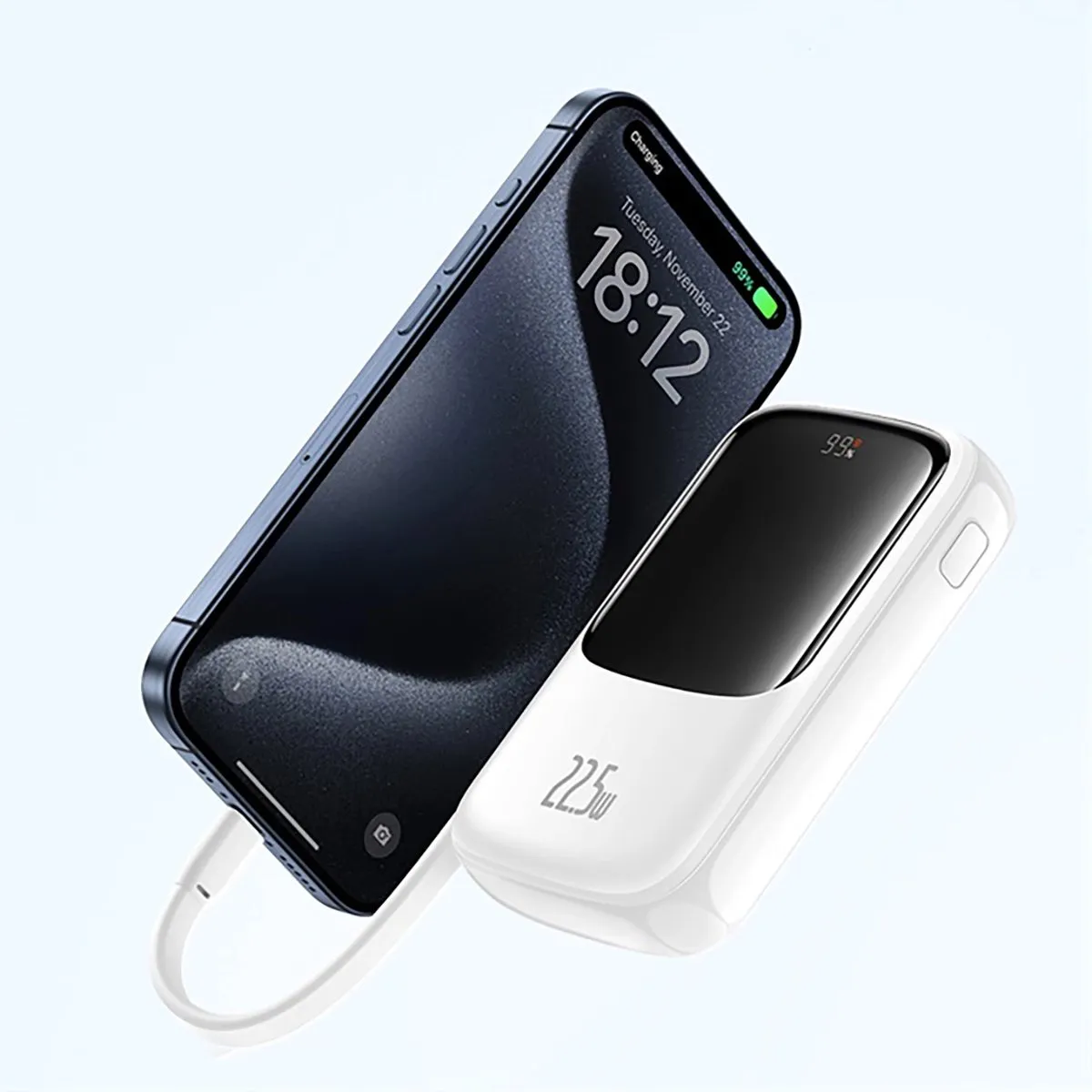 Baseus Qpow Pro+ Powerbank 10000mAh - 22,5W USB-C - Transparent - afbeelding 6 van 6