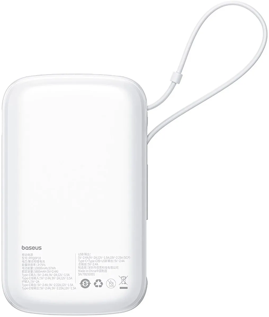 Baseus Qpow Pro+ Powerbank 10000mAh - 22,5W USB-C - Transparent
