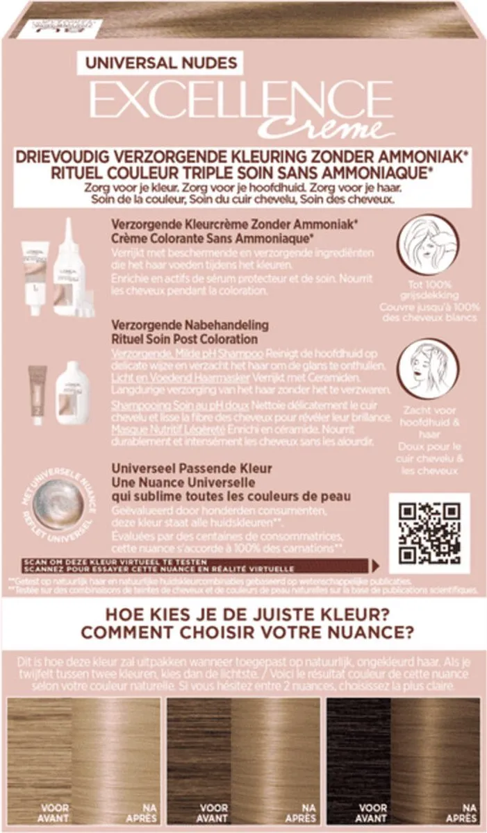 L'Oréal Paris Excellence Crème Universal Nudes 8U Permanent