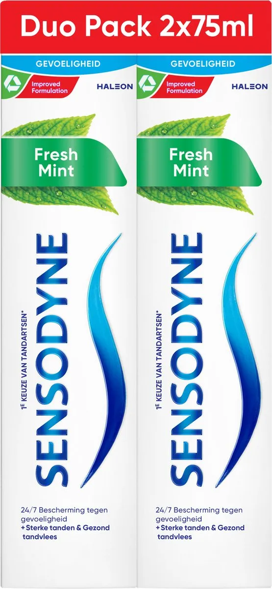 Sensodyne Fresh Mint Tandpasta Gevoelige Tanden - 2x75ml
