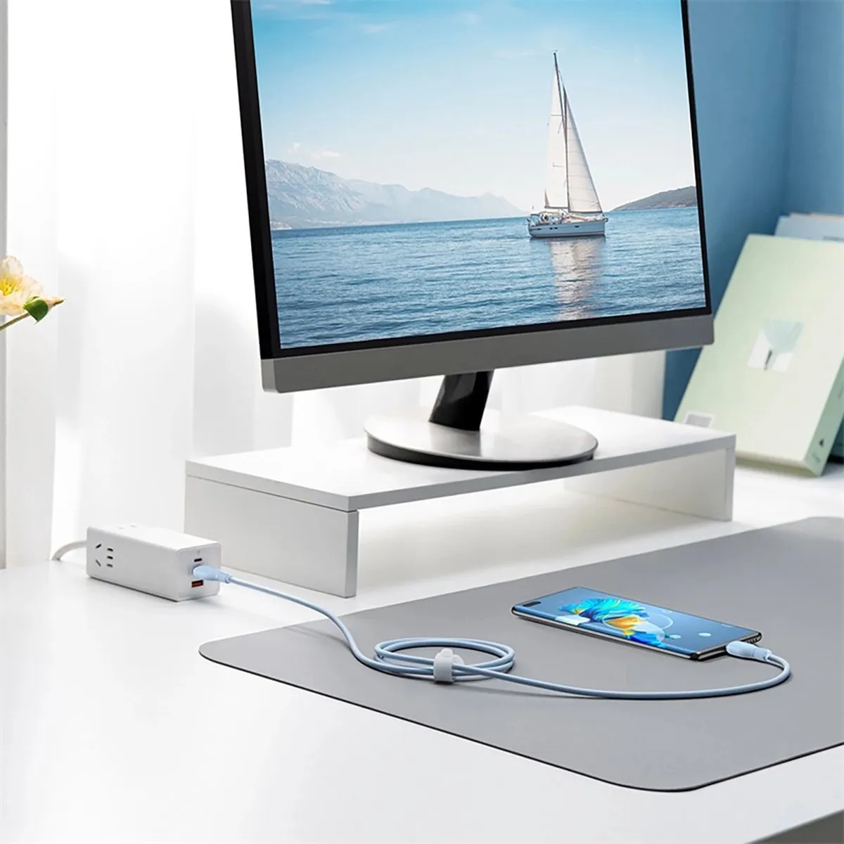 Baseus USB-A naar USB-C Kabel 100W 2m - Blauw
