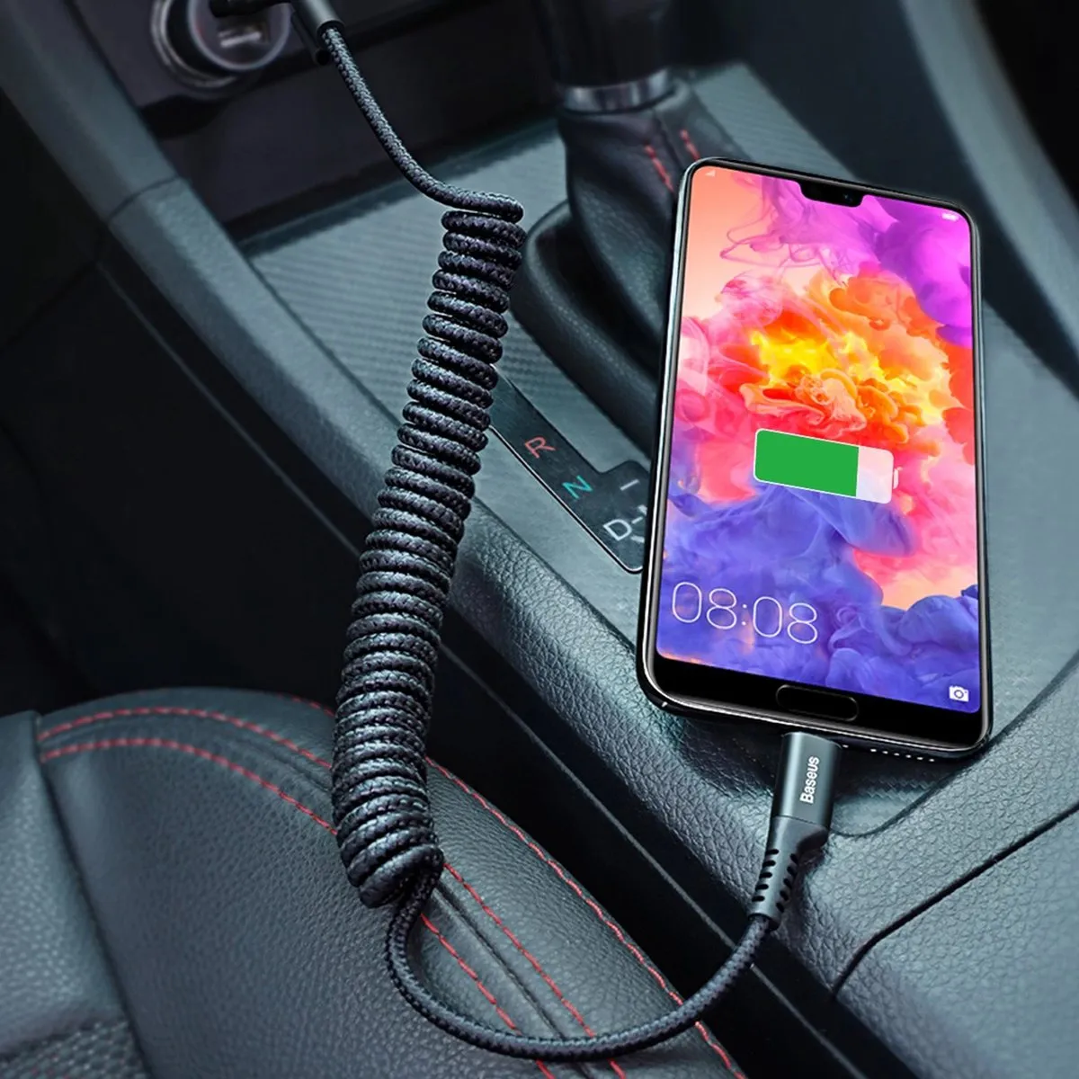 Baseus Fish Eye USB-A/USB-C Kabel 2A 1m - Zwart