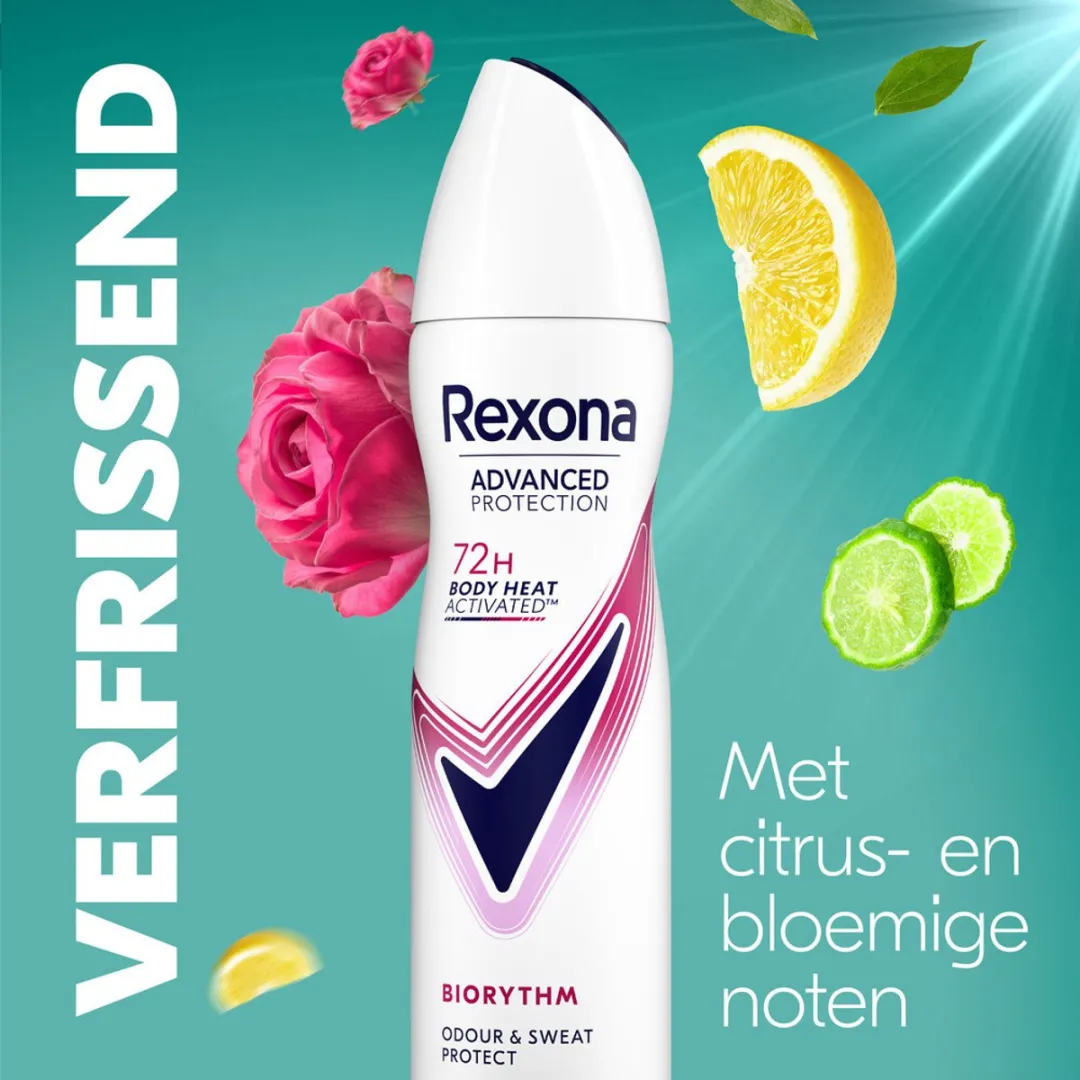 Rexona Deodorant Spray Advanced Protection Biorythm 150ml - 2 Stuks