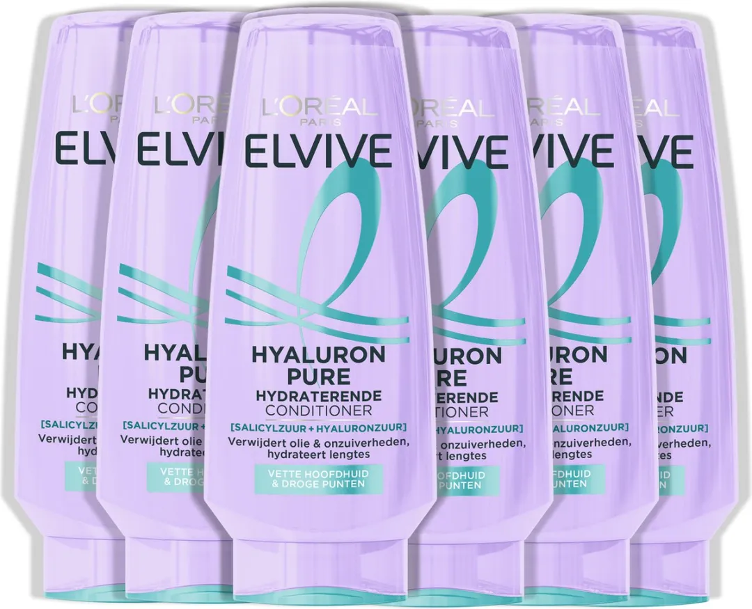 L'Oréal Paris Elvive Hyaluron Pure Conditioner 6x200ml