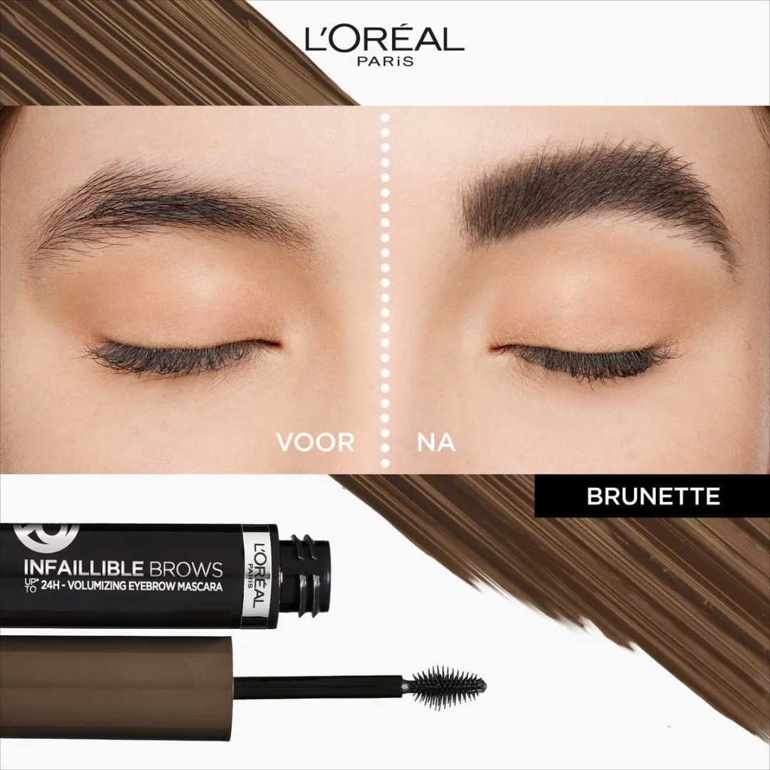 L'Oréal Paris Infaillible Brow Mascara 3.0 Brunette - 24ml - afbeelding 6 van 6