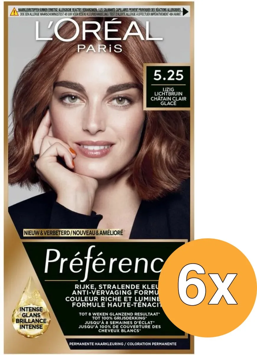 L'Oréal Préférence Haarkleuring 5.25 IJzig Lichtbruin
