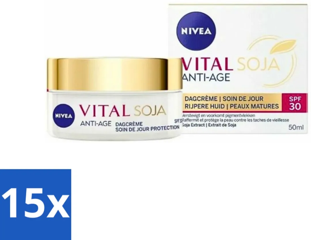 NIVEA Vital Soja Dagcrème SPF 30 - 50ml - 15 Stuks