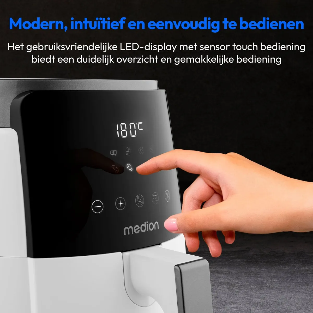 Medion L Airfryer P40 4,7L - 1500W - Wit