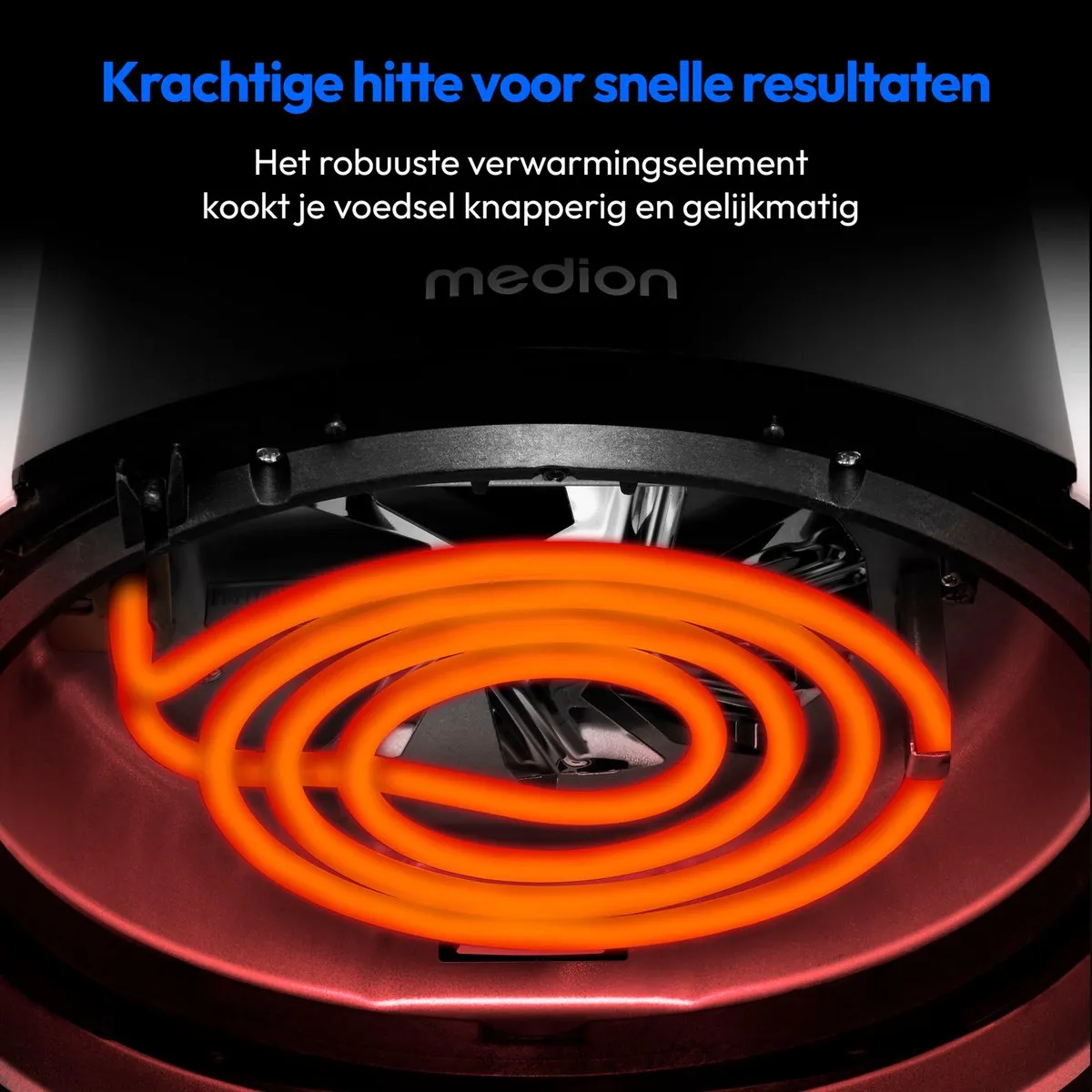 Medion L Airfryer P40 4,7L - 1500W - Wit - afbeelding 6 van 6