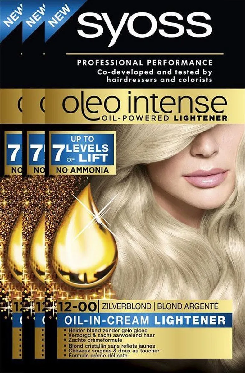 SYOSS Oleo Intense 12-00 Zilverblond Haarverf - 3 Stuks - afbeelding 6 van 6