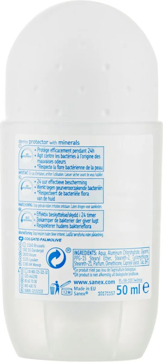 Sanex Dermo Protector Minerals Anti-Transpirant Roller 50ml - afbeelding 6 van 6