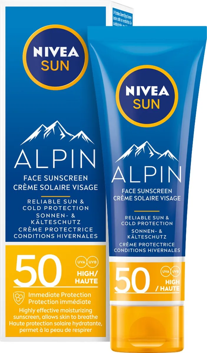 NIVEA SUN Face Alpin Gezicht Zonnebrandcrème SPF 50+ 50ml