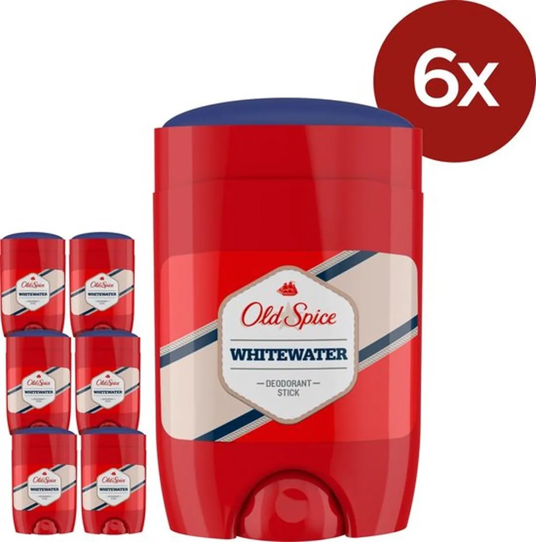 Old Spice Whitewater Stick Deodorant - 6x50ml