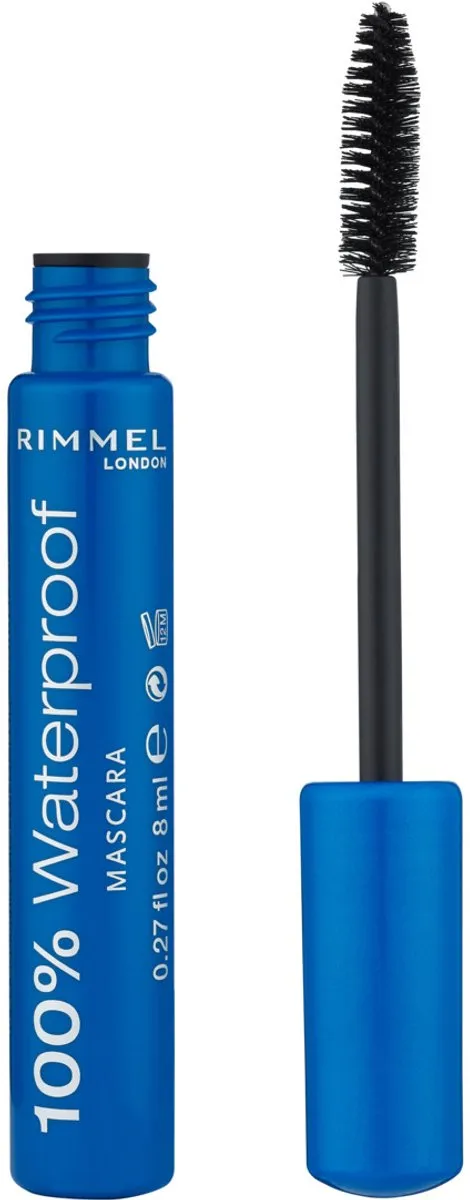 Rimmel London 100% Waterproof Mascara 001 Zwart