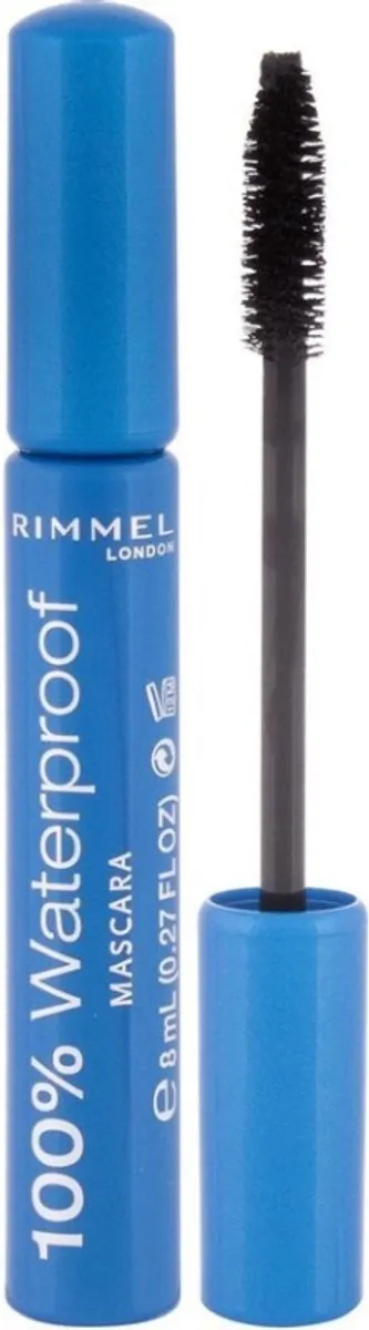 Rimmel London 100% Waterproof Mascara 001 Zwart