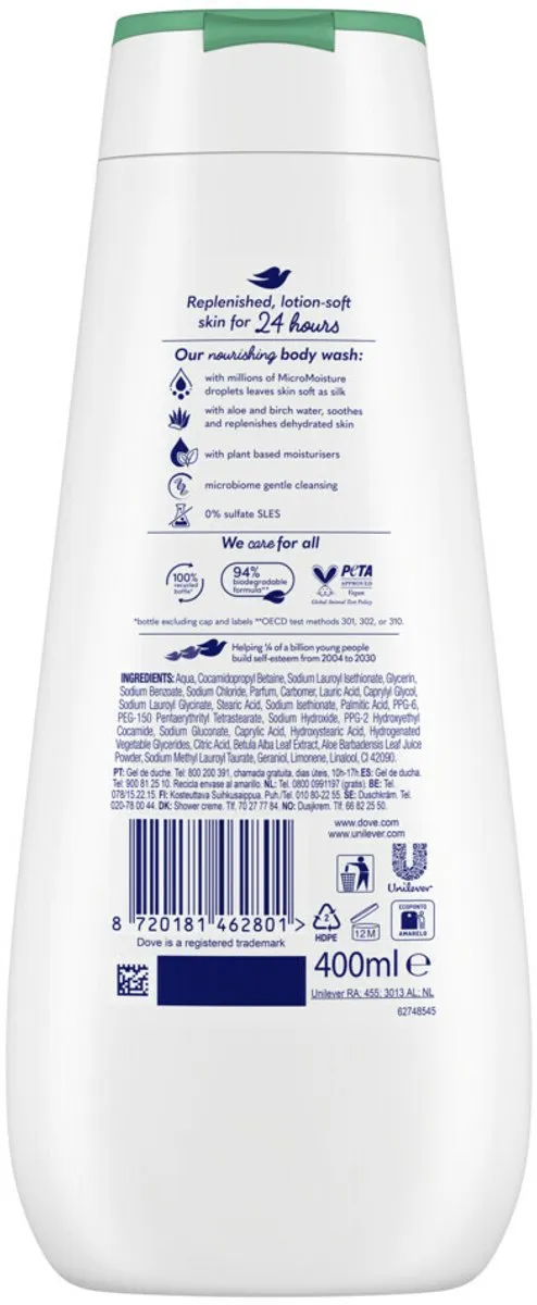 Dove Douchecrème Hydraterend 400ml - 25 Stuks