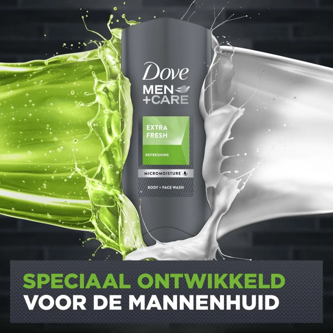 Dove Men+Care Extra Fresh Douchegel - 20 Stuks - afbeelding 6 van 6
