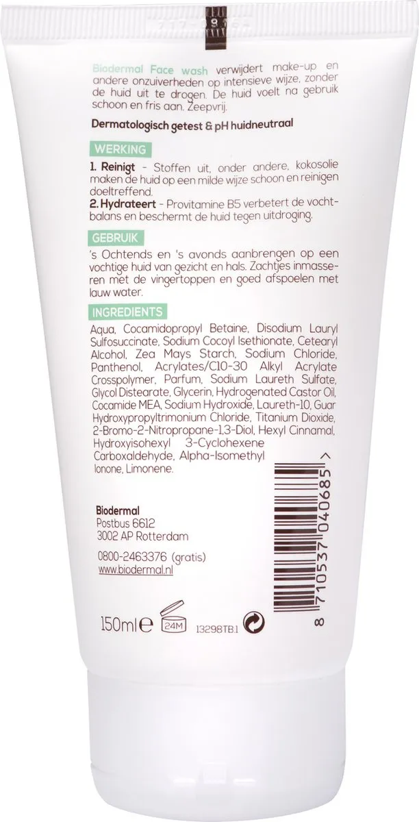 Biodermal Face Wash Gezichtsreiniger 150ml