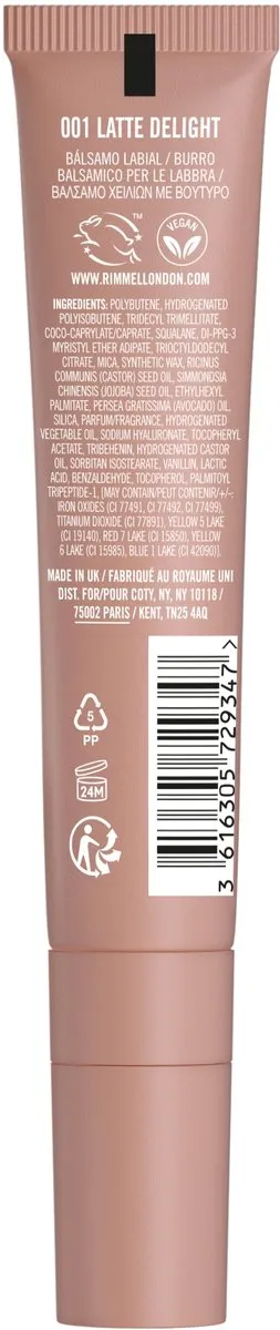 Rimmel Oh My Gloss! Butter Me Up Lip Butter 001 Latte Delight - 15ml