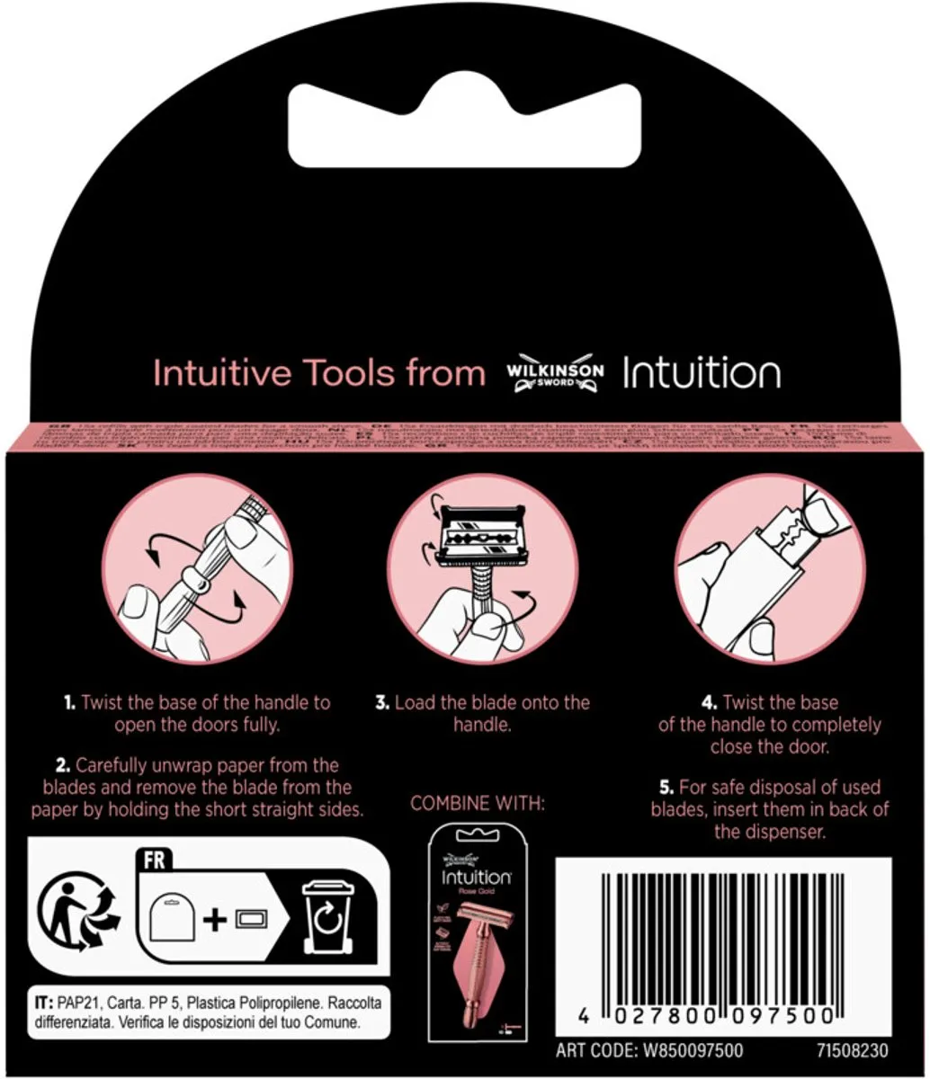 Wilkinson Sword Intuition Rose Gold Navulmesjes