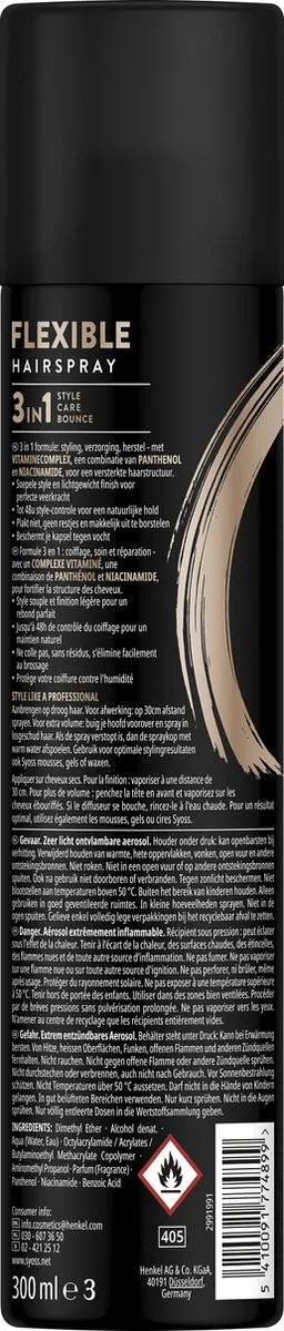 SYOSS Flexible Haarspray 1800ml - 6 Stuks