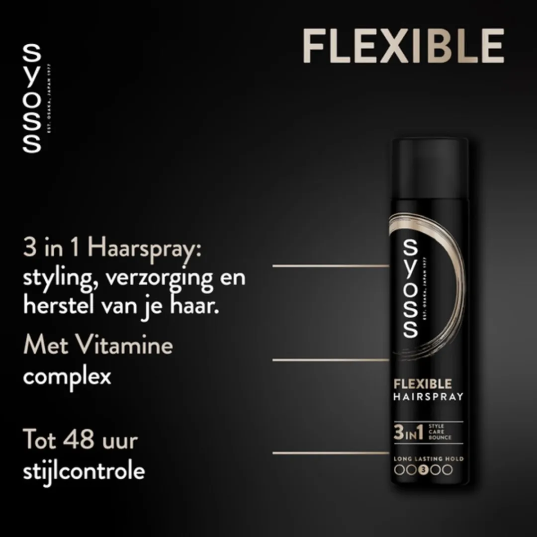 SYOSS Flexible Haarspray 1800ml - 6 Stuks