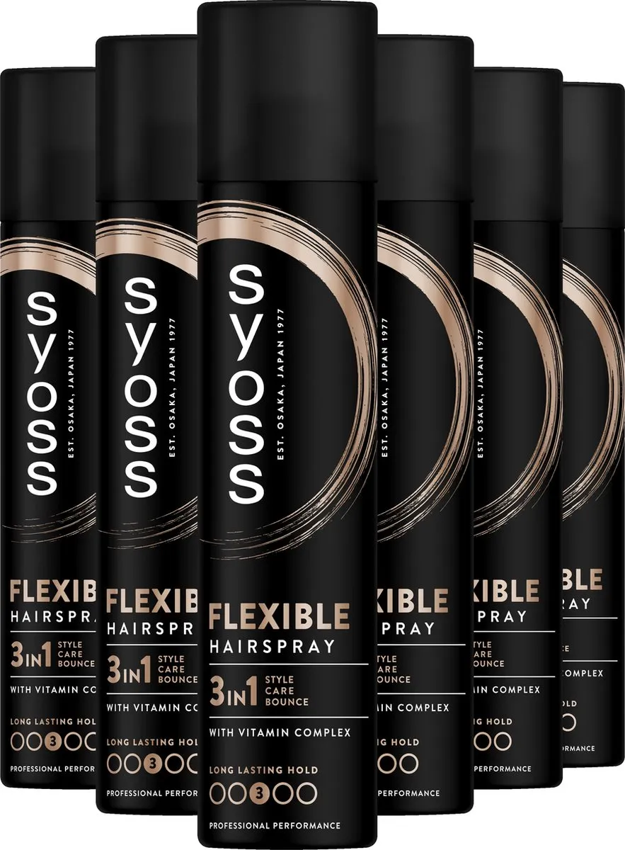 SYOSS Flexible Haarspray 1800ml - 6 Stuks