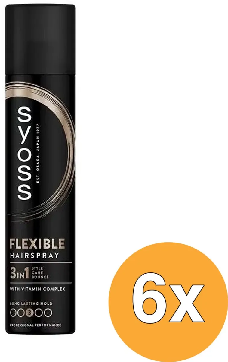 SYOSS Flexible Haarspray 1800ml - 6 Stuks