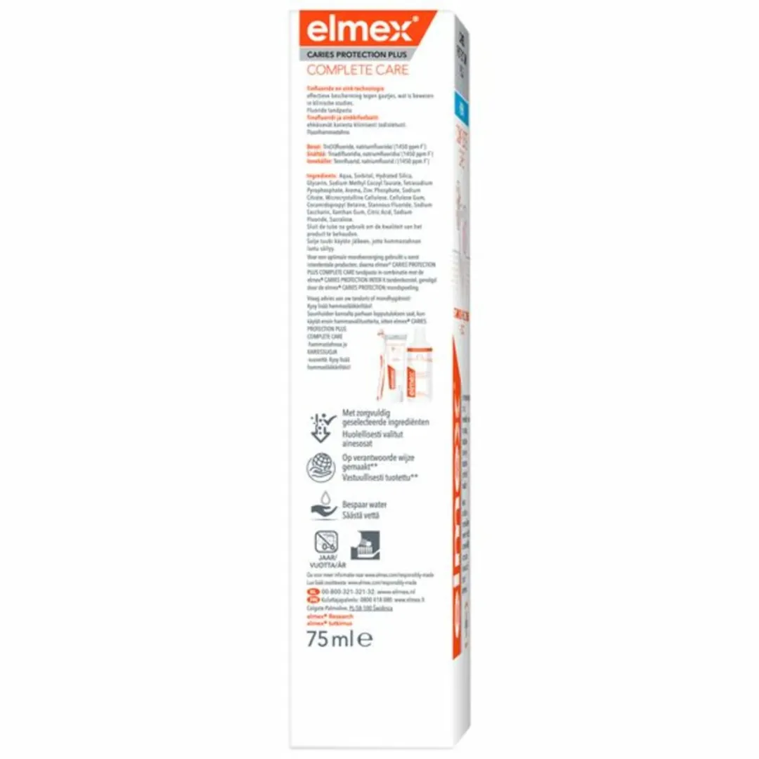 Elmex - Tandpasta - Caries Protection Plus - Complete Care - 75 ml - Bulkverpakking - 5 stuks