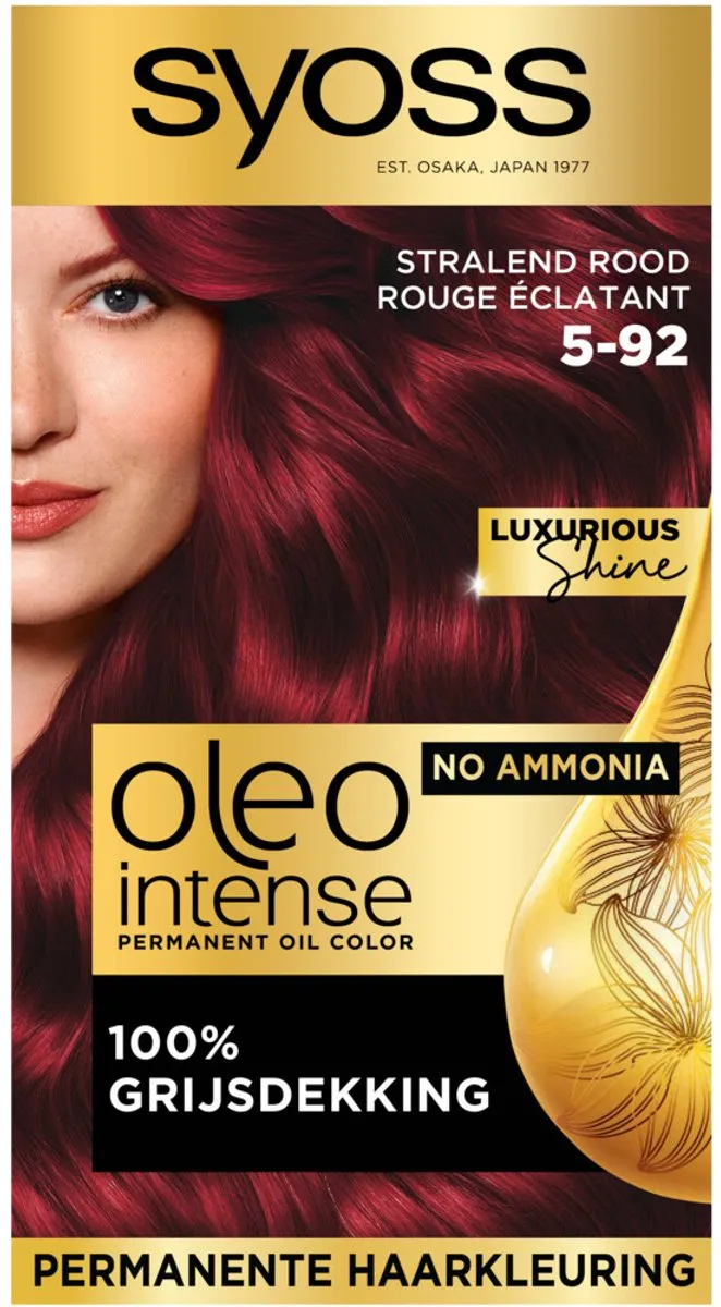 Syoss Oleo Intense - Haarverf - 5-92 - Stralend Rood - 115ml x 15