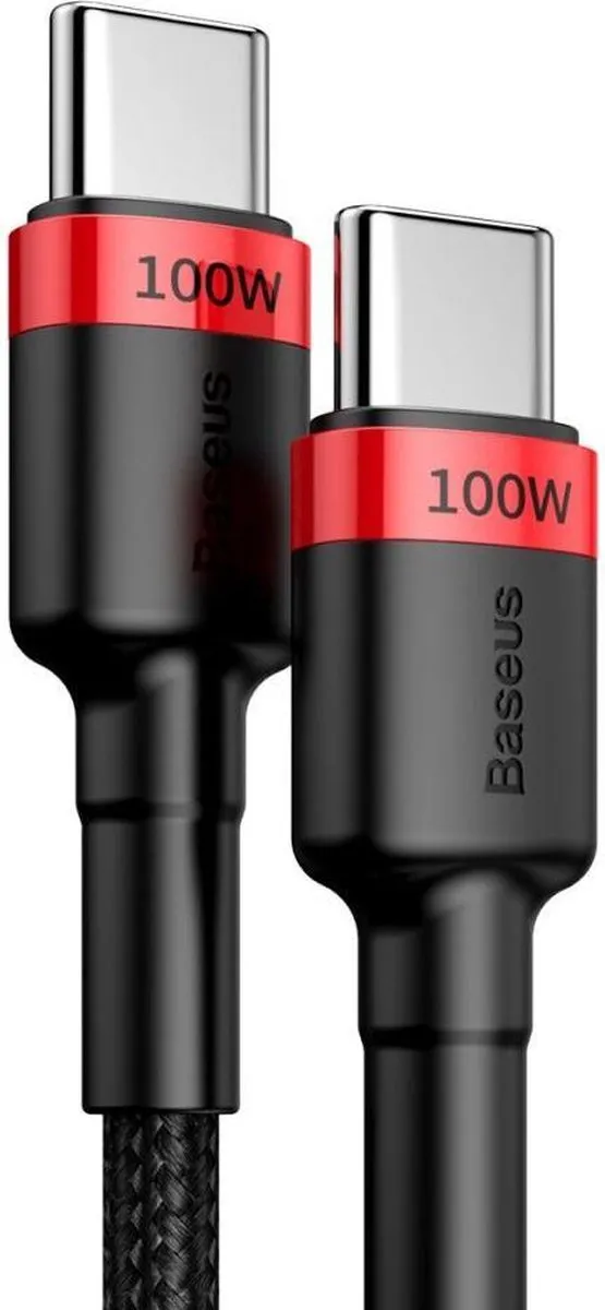 Baseus 4940 USB-C Snellaadkabel 2M - 100W Rood