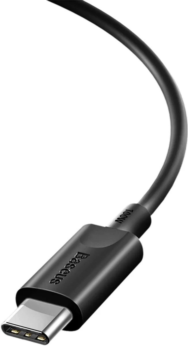 Baseus USB C naar USB C Kabel 100W 150cm - Zwart - afbeelding 6 van 6