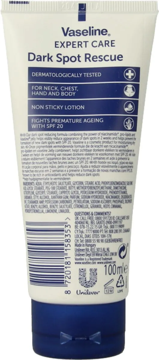 Vaseline Expert Care Bodylotion SPF 20 - 100ml