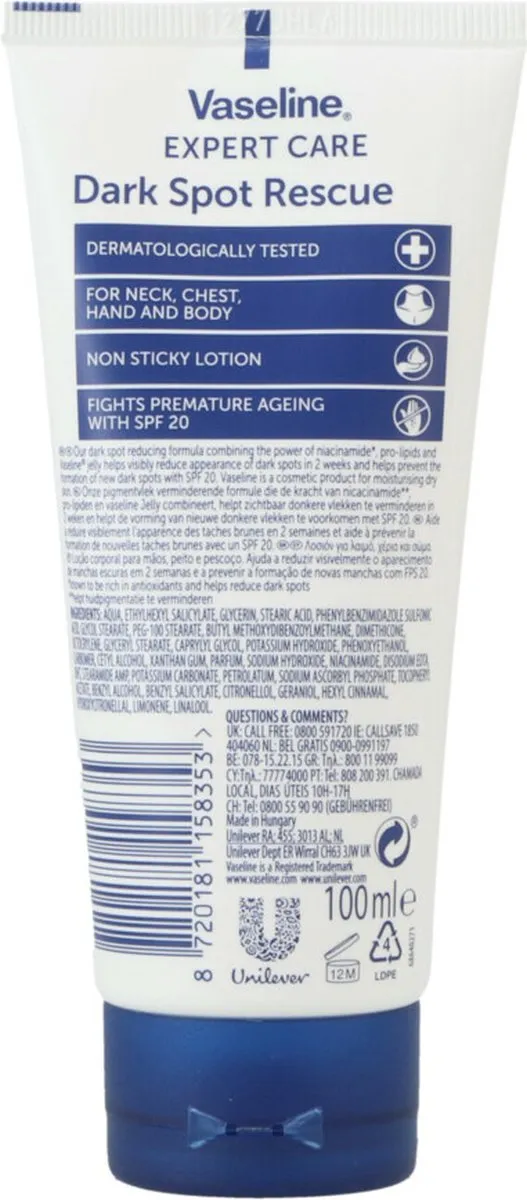 Vaseline Expert Care Bodylotion SPF 20 - 100ml
